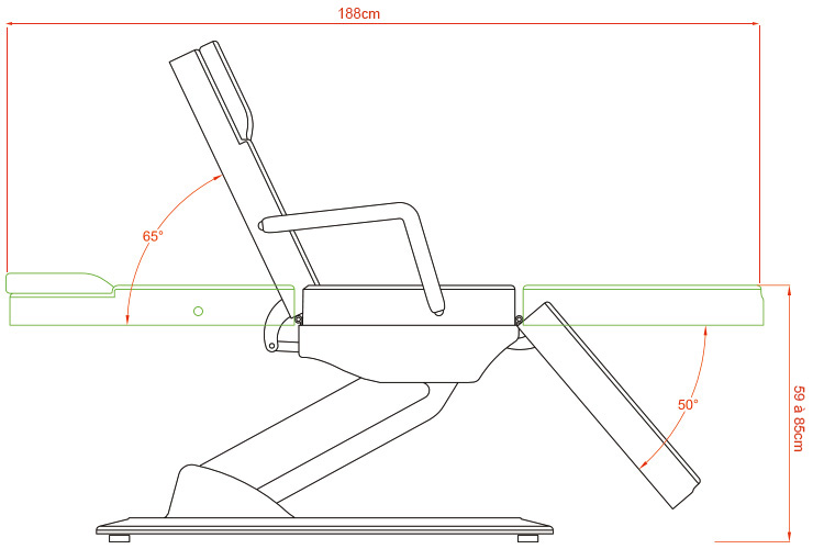 dimensions fauteuil Weelko Ster