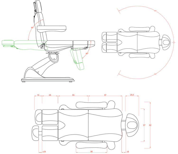 dimensions fauteuil Weelko Tarse