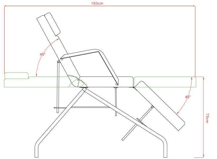 dimensions fauteuil Weelko Vomex