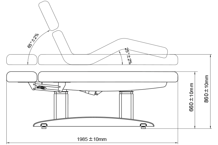 Inclinaisons table de spa Weelko Troch