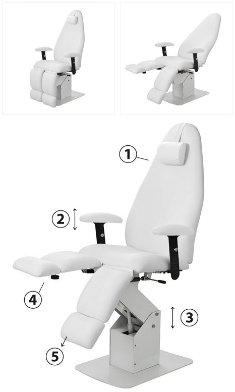 Fauteuil électrique de podologie Weelko Extens