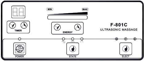 panneau de contrôle appareil ultrasons weelko F-801C