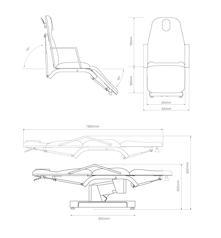 Fauteuil de soins esthétiques Weelko Hallic