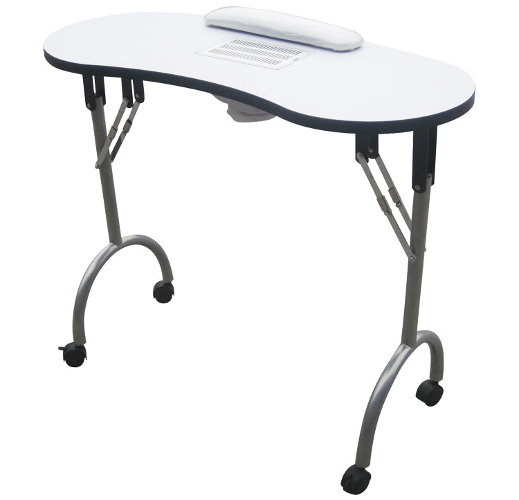 Table de manucure pliante avec aspirateur de poussières